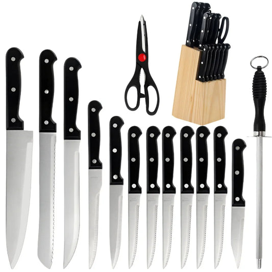 Full 15pcs Chef Knife Set Stainless