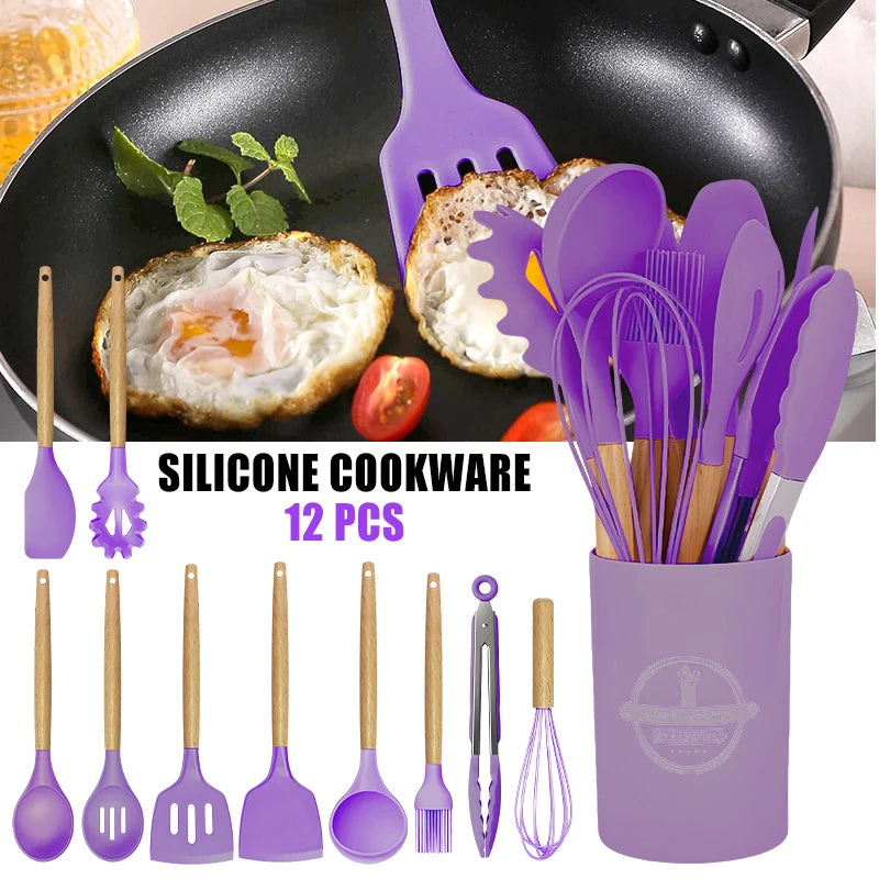 12pcs Silicone Kitchenware