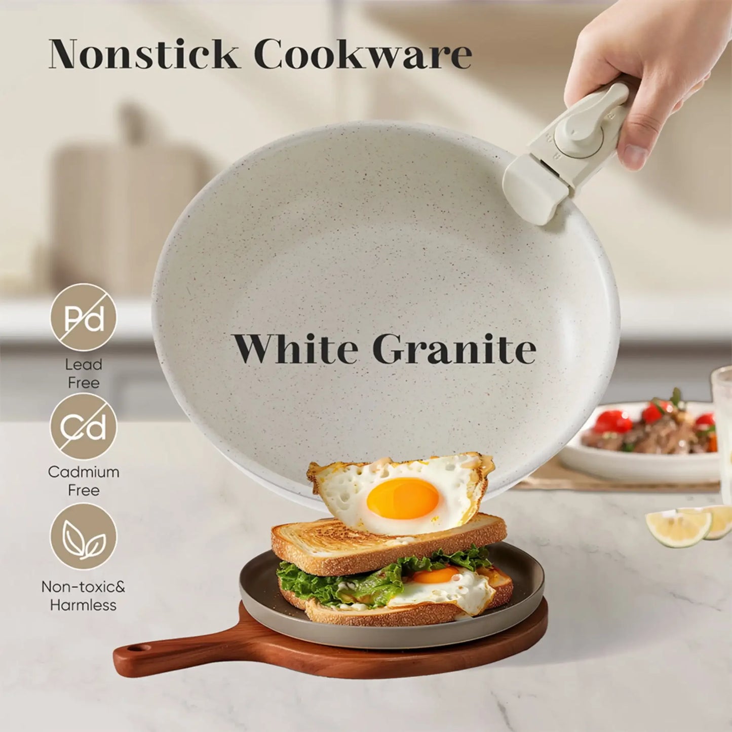 12pcs Non-Stick Cookware Set, Pots