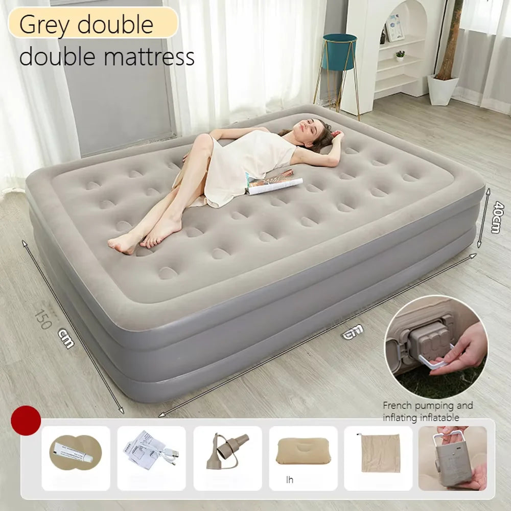 Camping Air bed with Backrest 2 Persons Inflatable Mat
