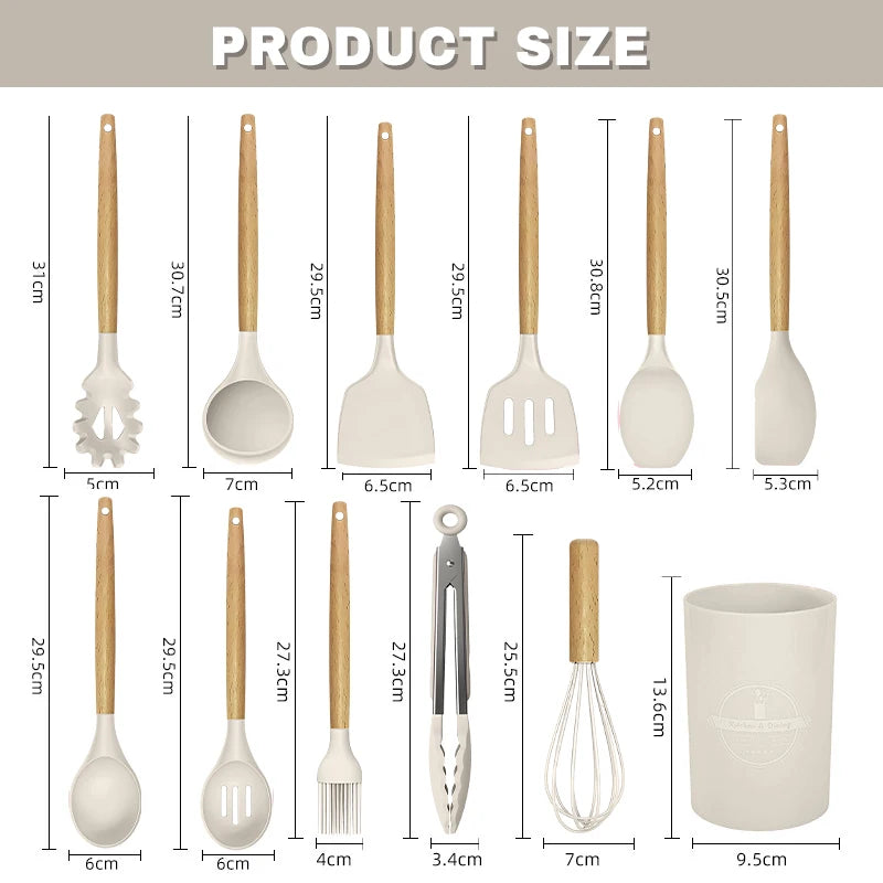 12pcs Silicone Kitchenware