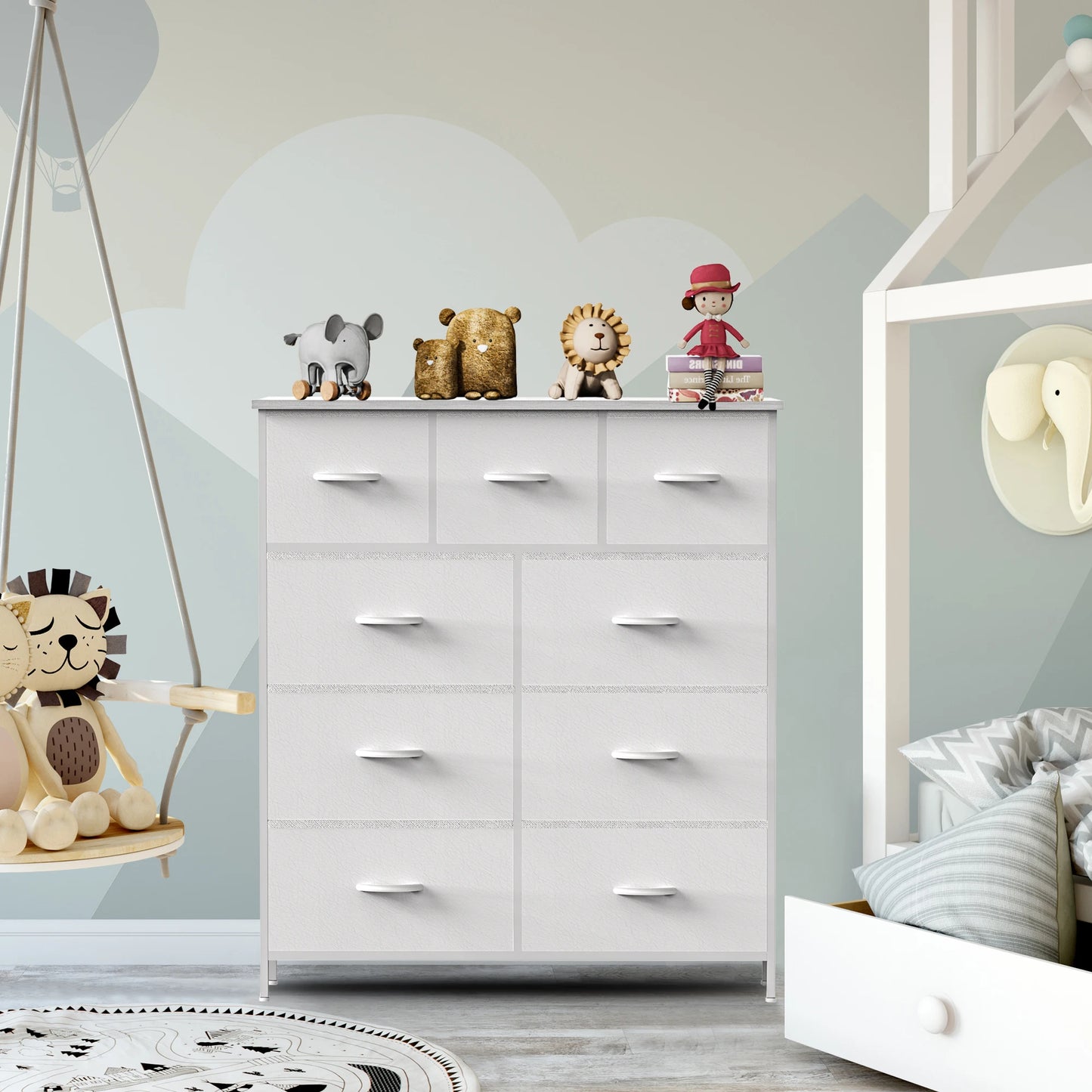 JHK Dresser For Bedroom With 9 Fabric