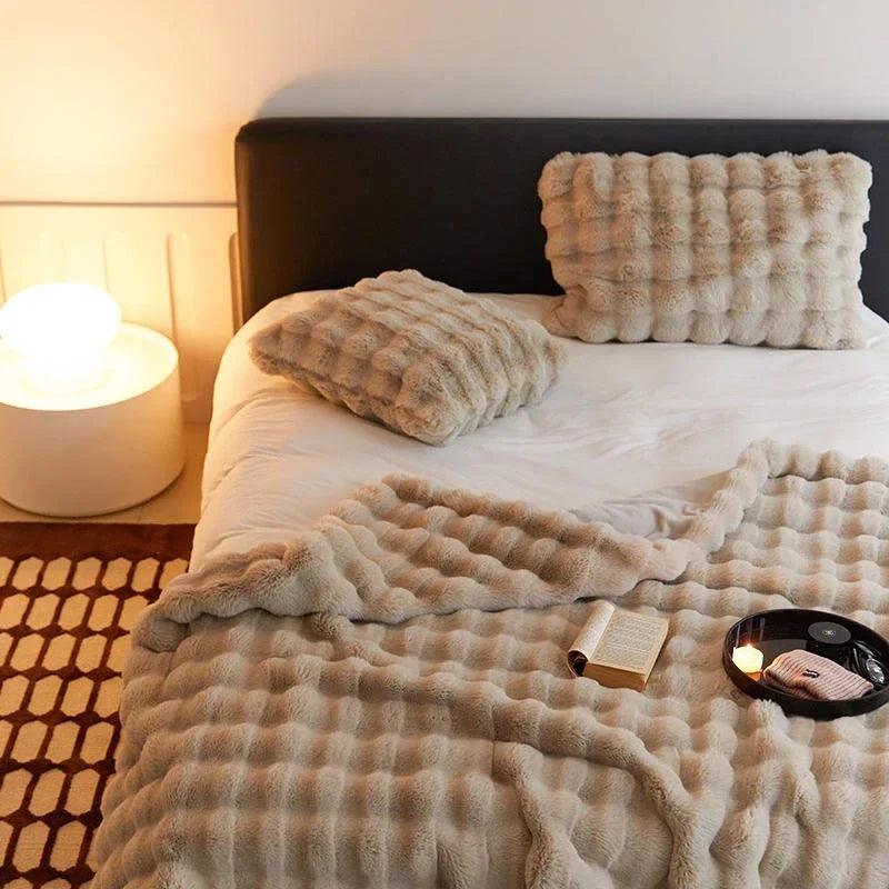 New Tie-dye Tuscan Faux Fur Weighted Blankets