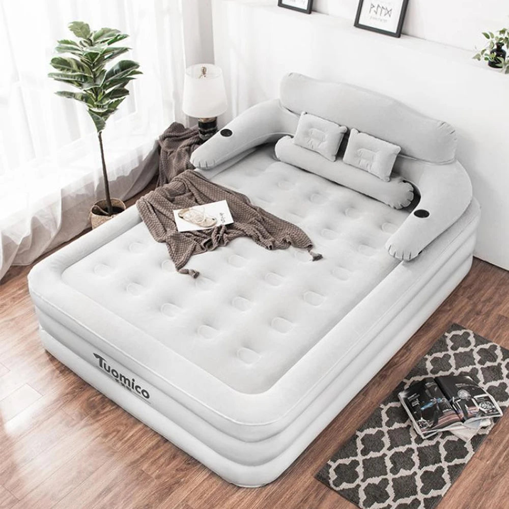 Camping Air bed with Backrest 2 Persons Inflatable Mat