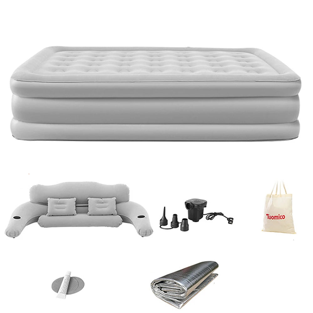 Camping Air bed with Backrest 2 Persons Inflatable Mat