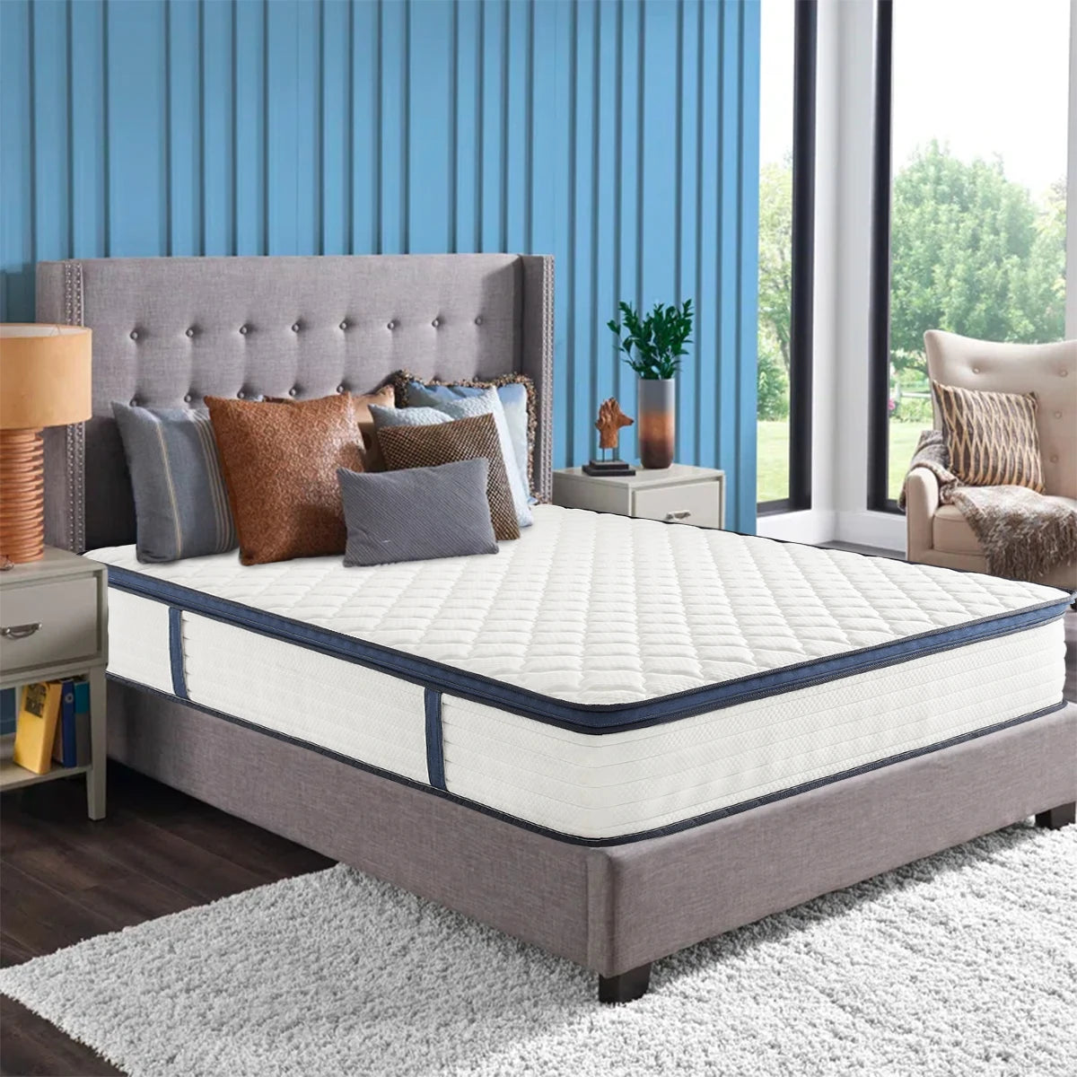 Queen Size Mattress Gel Memory Foam Hybrid Mattress ,