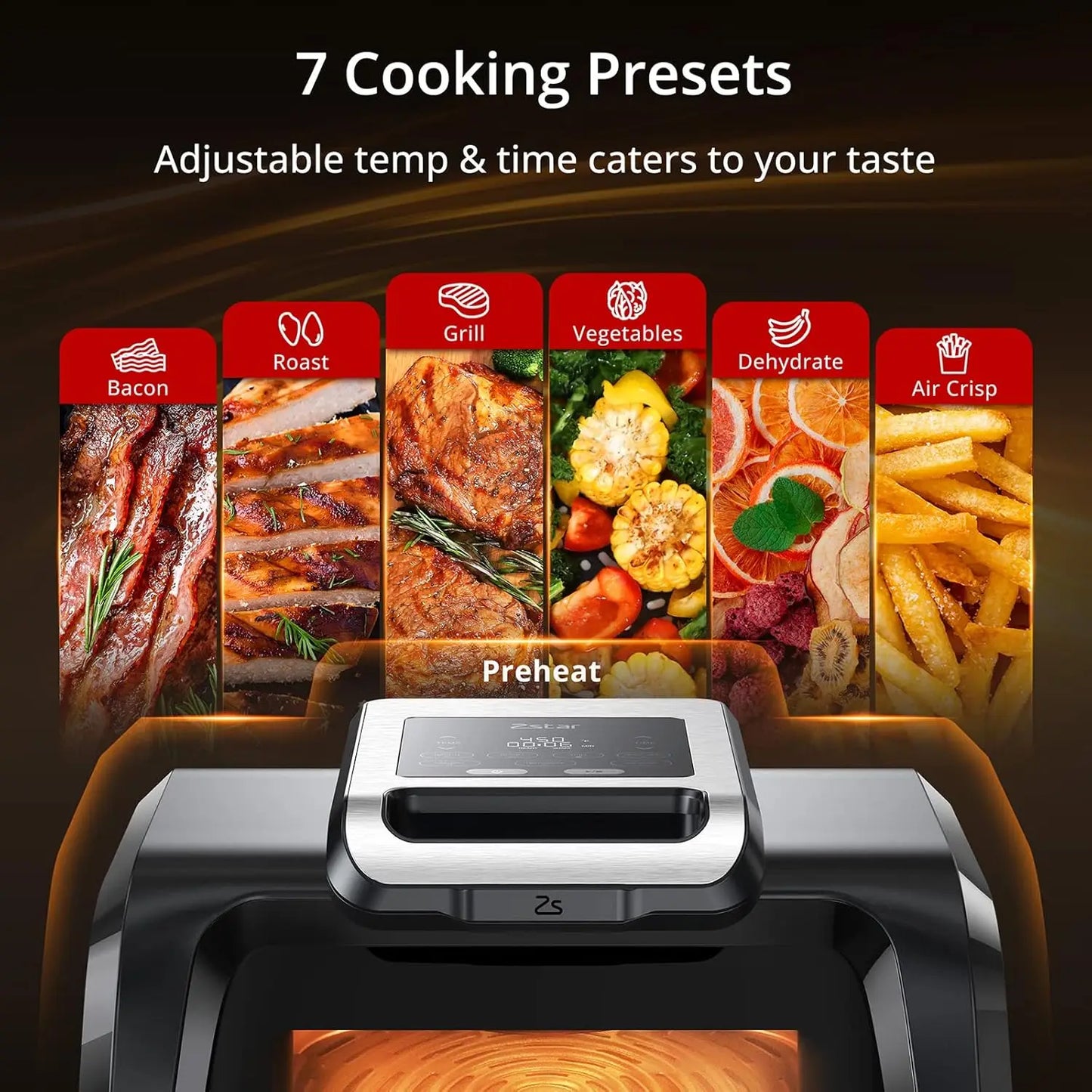 4QT 1750W Grill Air Fryer Combo