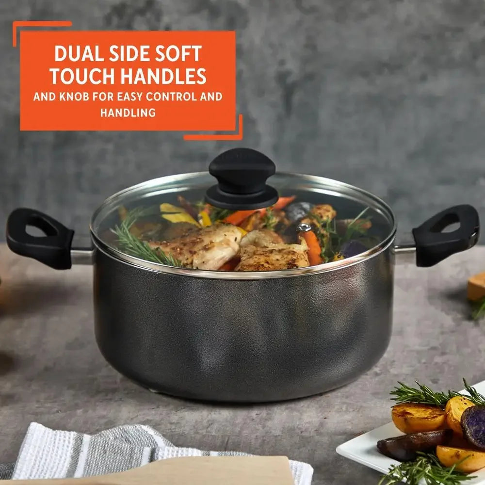 Aluminum 4-Quart Nonstick Dutch Oven Glass Lid