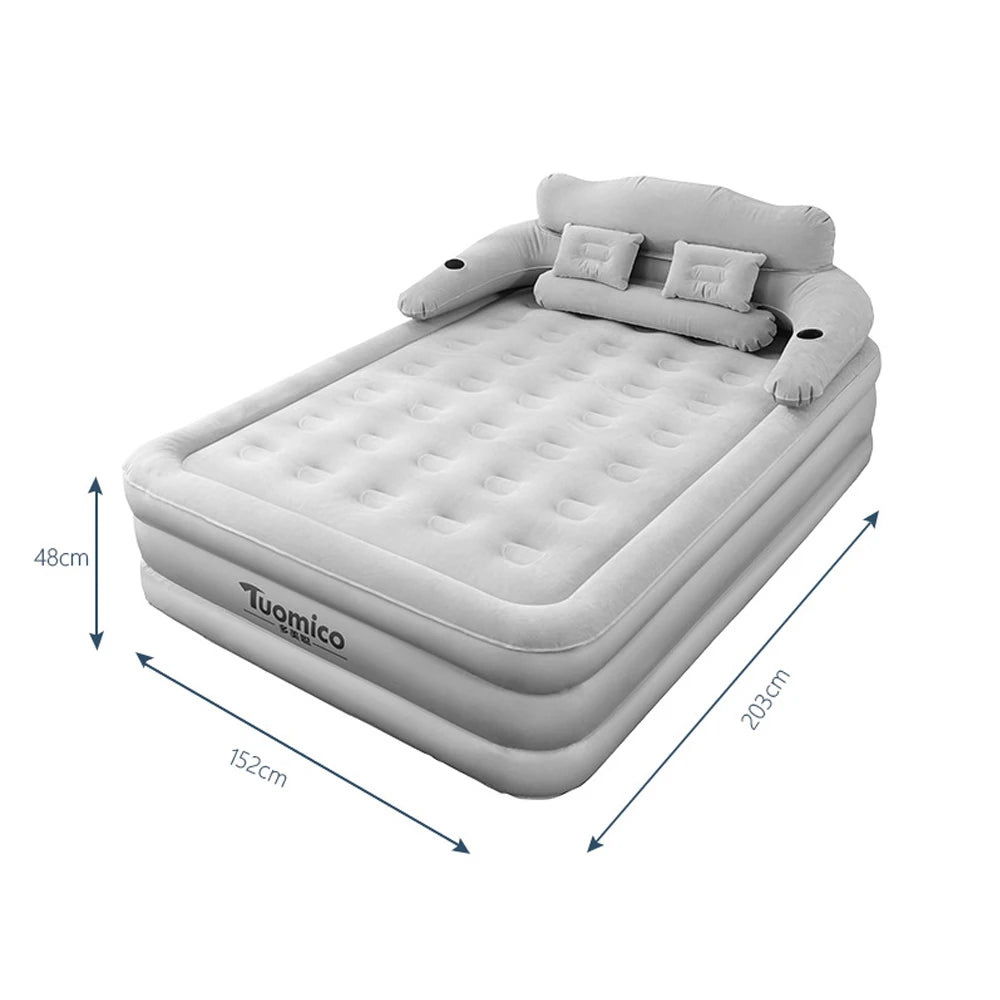 Camping Air bed with Backrest 2 Persons Inflatable Mat
